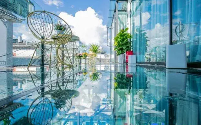 Haiyue Xiaozhu Free·Full Intelligent Black Light French Boyin Mountain Residence
