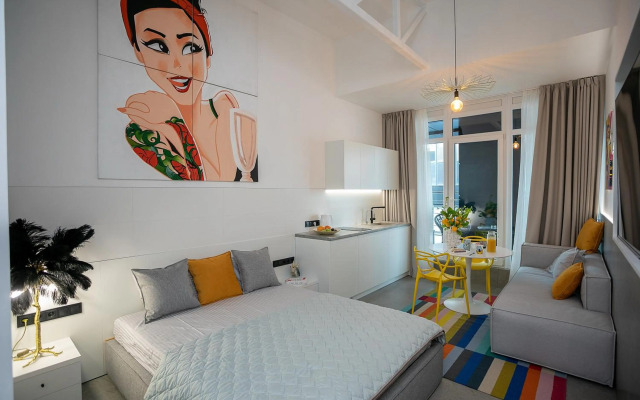 Twin studio apartments in the center near Most City