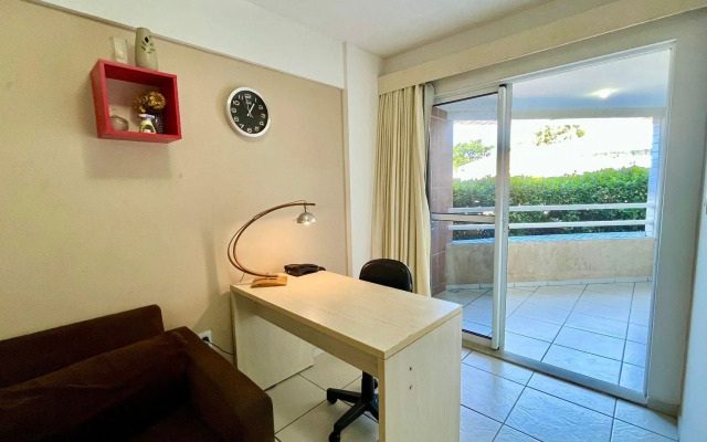 Terrazzo 110 Ponta Negra Praia Flat - NBI - 54 m2 - Smart Tv