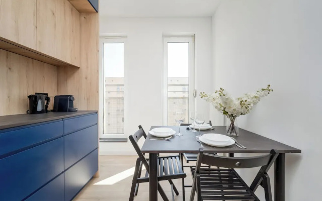 Wroclaw Dark Blue Apartment by Renters