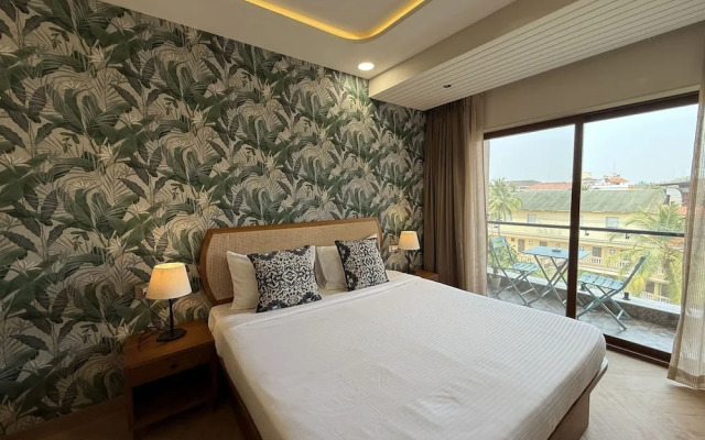Stylish 1BR With Pool 5 Mins to Candolim Beach