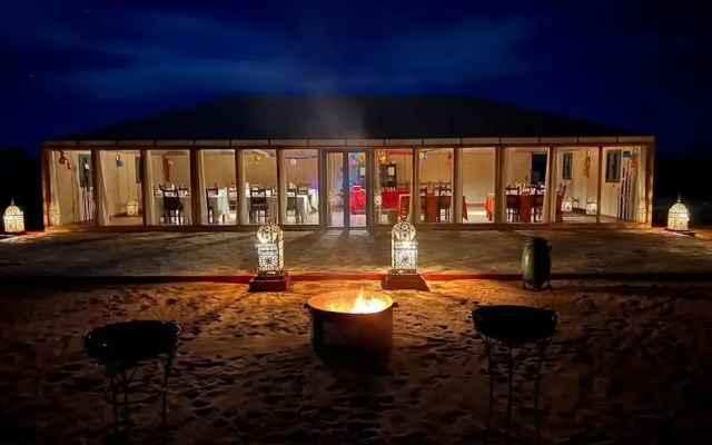 private tent with bathroom