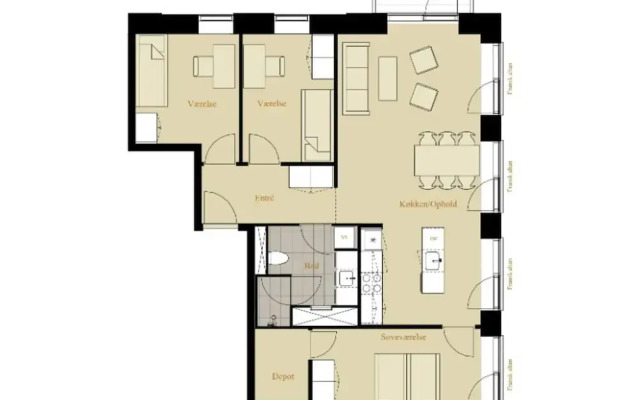Modern 3-bed Apartment in Nordhavn