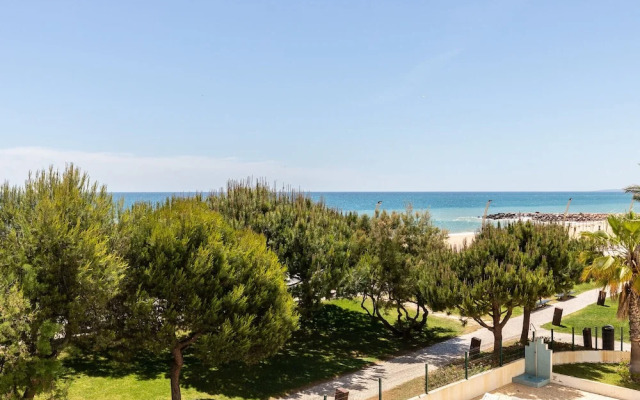 Quarteira First Line Front Beach Pool Flat View