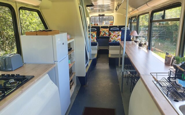 Double Decker Bus on an Alpaca Farm Sleeps 8