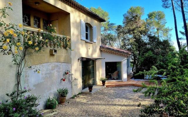 Charming villa with pool and view to Pic St. Loup