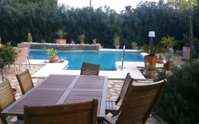 Strandnahes Palmenhaus