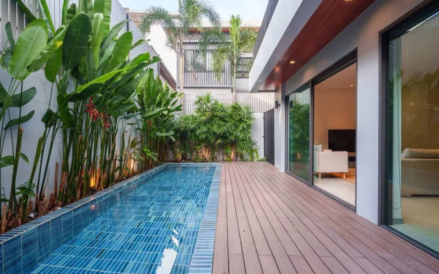 Monochrome designer pool Villa