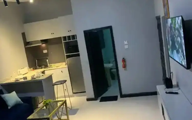 Open plan studio apartment unit