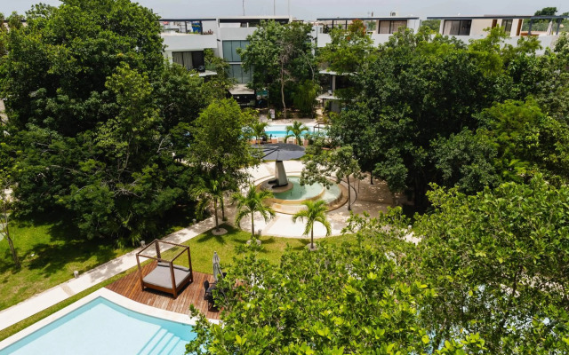 Modern studio spa & gym at Central Park Tulum