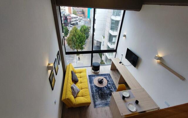 Loft moderno con vista a los cerros en Chapinero