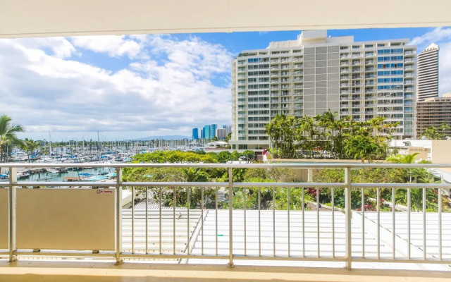 Spacious One Bedroom Harbor View Condos at Ilikai Marina With Private Balcony