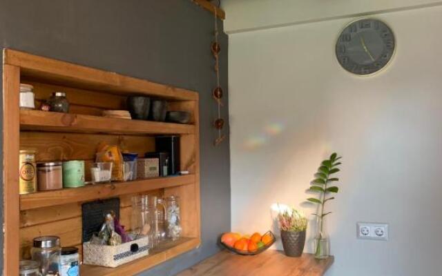 Two story tiny house with private entry