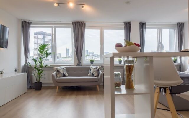 Skyline-Apartment mit Blick auf Essen