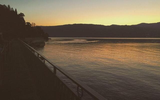 Rural house on the lake.