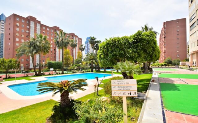 Apartment with One Bedroom in Benidorm, with Wonderful City View And Pool Access - 700 M From the Beach