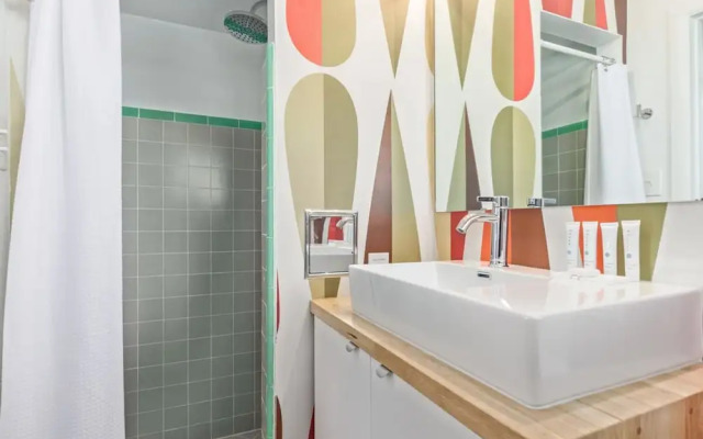 Northview Mid-century Escape Pool Firepit Bocce