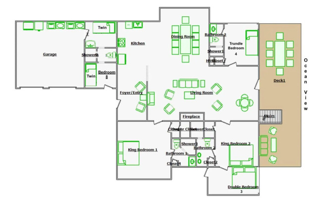 -Under The Sea (8 Bdrm / 7 Bath, Sleeps 22)