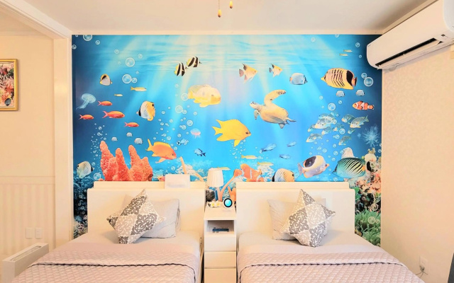 Villa Blu Okinawa Chatan 3-3 ヴィラブルー沖縄北谷3-3 - 沖縄アリーナ徒歩圏内の宿 - "車もおトクに貸してます" – Guest Rooms – Chatan