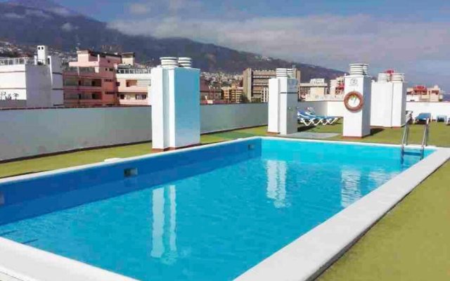 Studio in Puerto de la Cruz, with Wonderful Sea View, Shared Pool, Furnished Balcony - 250 M From the Beach