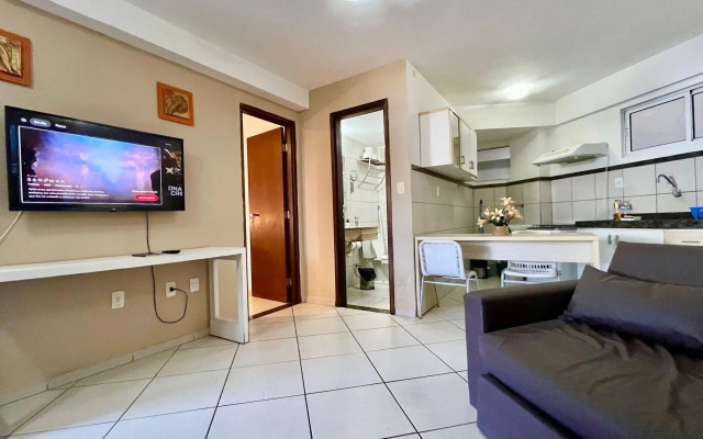 Terrazzo 110 Ponta Negra Praia Flat - NBI - 54 m2 - Smart Tv