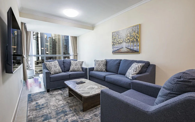Prime 1BR Global Lake View Mins Metro