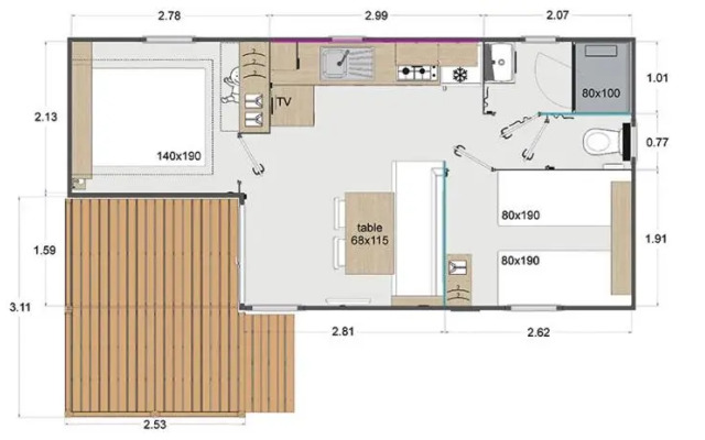 Mobil Home Dans Camping Mussonville