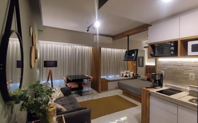 Lindo studio na área central de Poços
