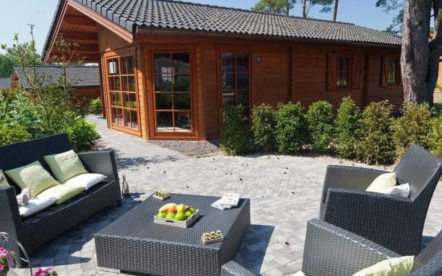 Wooden Chalet With Terrace and Microwave