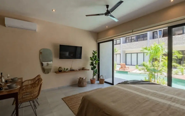 Stylish Tulum Studio Terrace Pool Relax