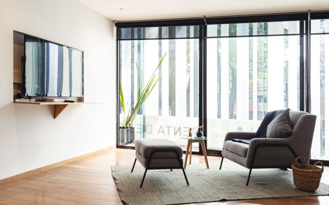 Bright Designer Studio with Balcony in POLANCO