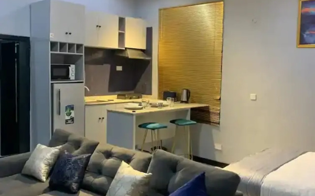 Open plan studio apartment unit