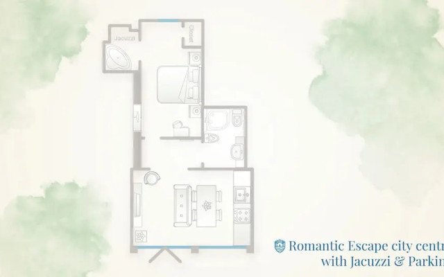 Romantic Escape City Centre With Jacuzzi & Parking