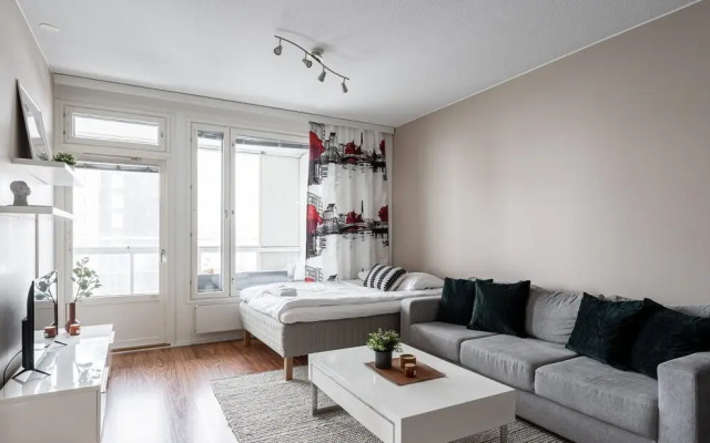 Homelike 1BR with Sauna, Free Parking & Balcony