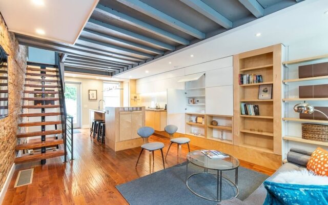 Modern European Home - Garden Patio w/ Firepit