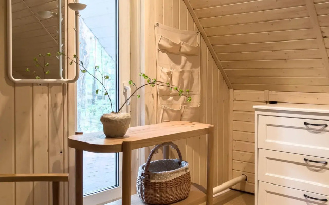 A designer house with a sauna