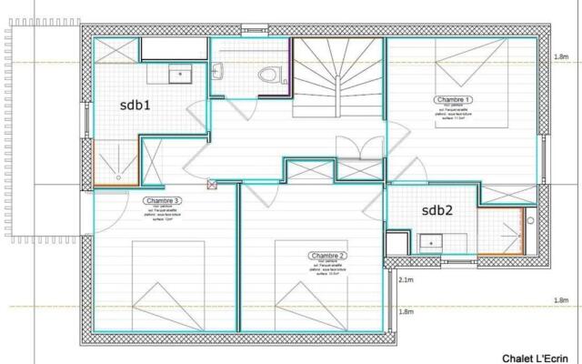 Chalet l'ecrin - New Chalet 6 pers with panoramic view of the Meije