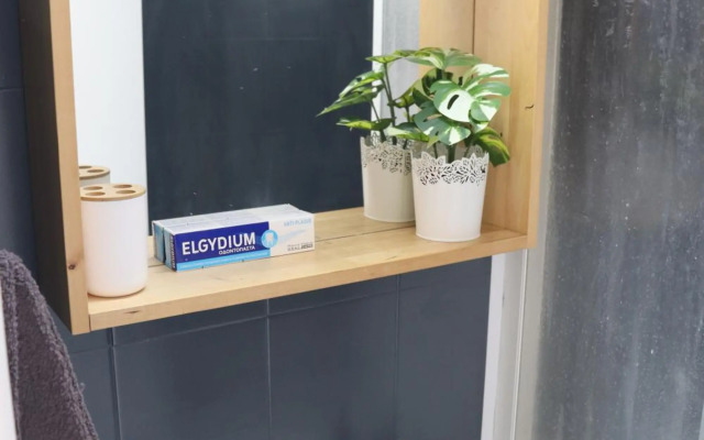 Mediterranean poolside garden cottage