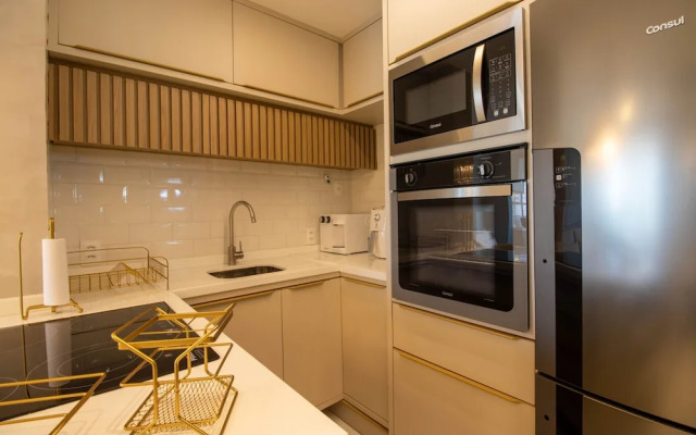 Apto Confort vel com Wi-fi e Churrasqueira