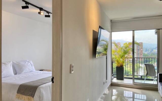 w Magnificent 1BR With Terrace at Poblado