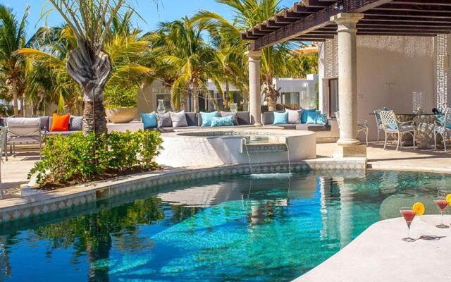 Spectacular 3-Story Beachfront Villa with a Huge Pool Patio