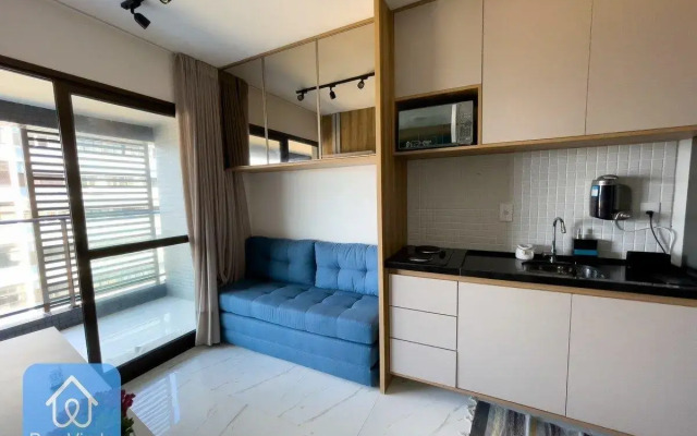 Studio luxuoso com bela vista mar no Smart Barra