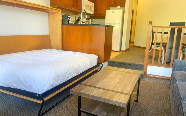 Alpenglow Lodge Studio Step Down Living Area by MVA