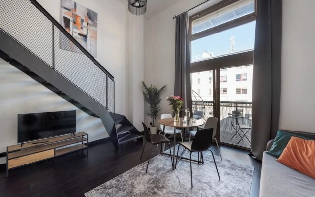Comfy loft with balcony