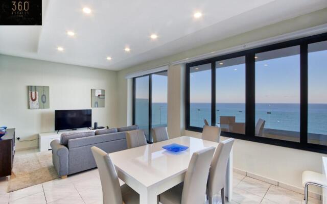 Seafront Sliema - Spacious 3BR opposite beach - AC by 360 Estates