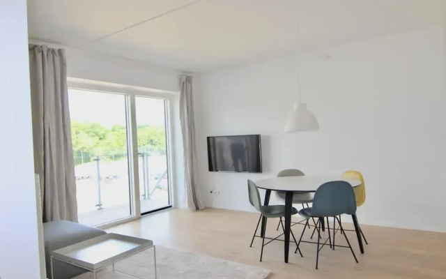 Great 1-bed w Balcony by Odense Harbour