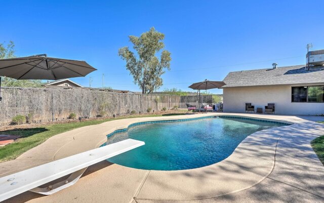 Sunny Phoenix Home w/ Pool + Backyard Oasis!