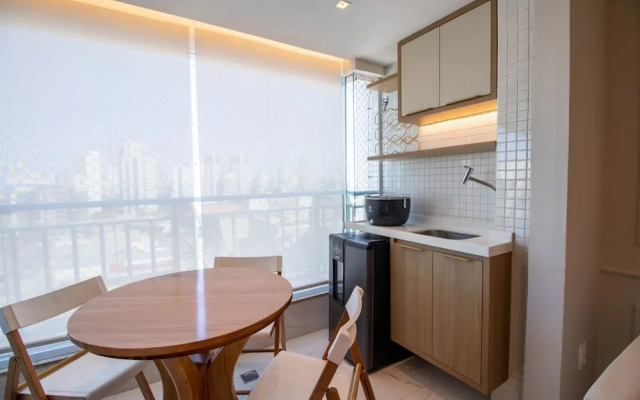 Apto Confort vel com Wi-fi e Churrasqueira