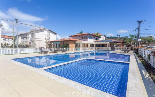 Apto em cond c piscina a 2min da praia VJG301