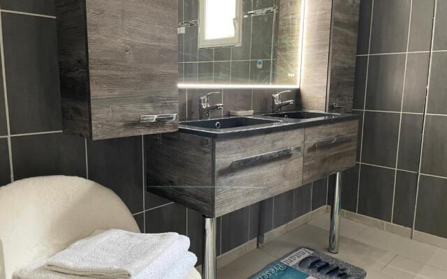 Maison entière 4 lits 8 pl avec jacuzzi proche du safari de Peaugres